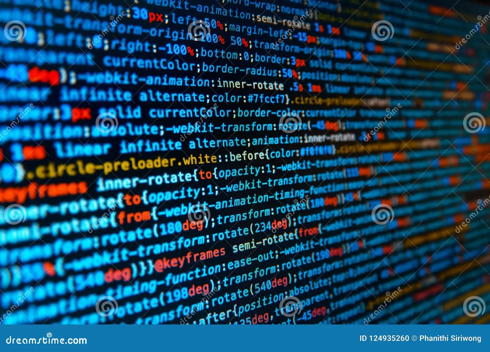 Desktop Source Code And Wallpaper By Computer Language With Coding And Programming. RoyaltyFree
