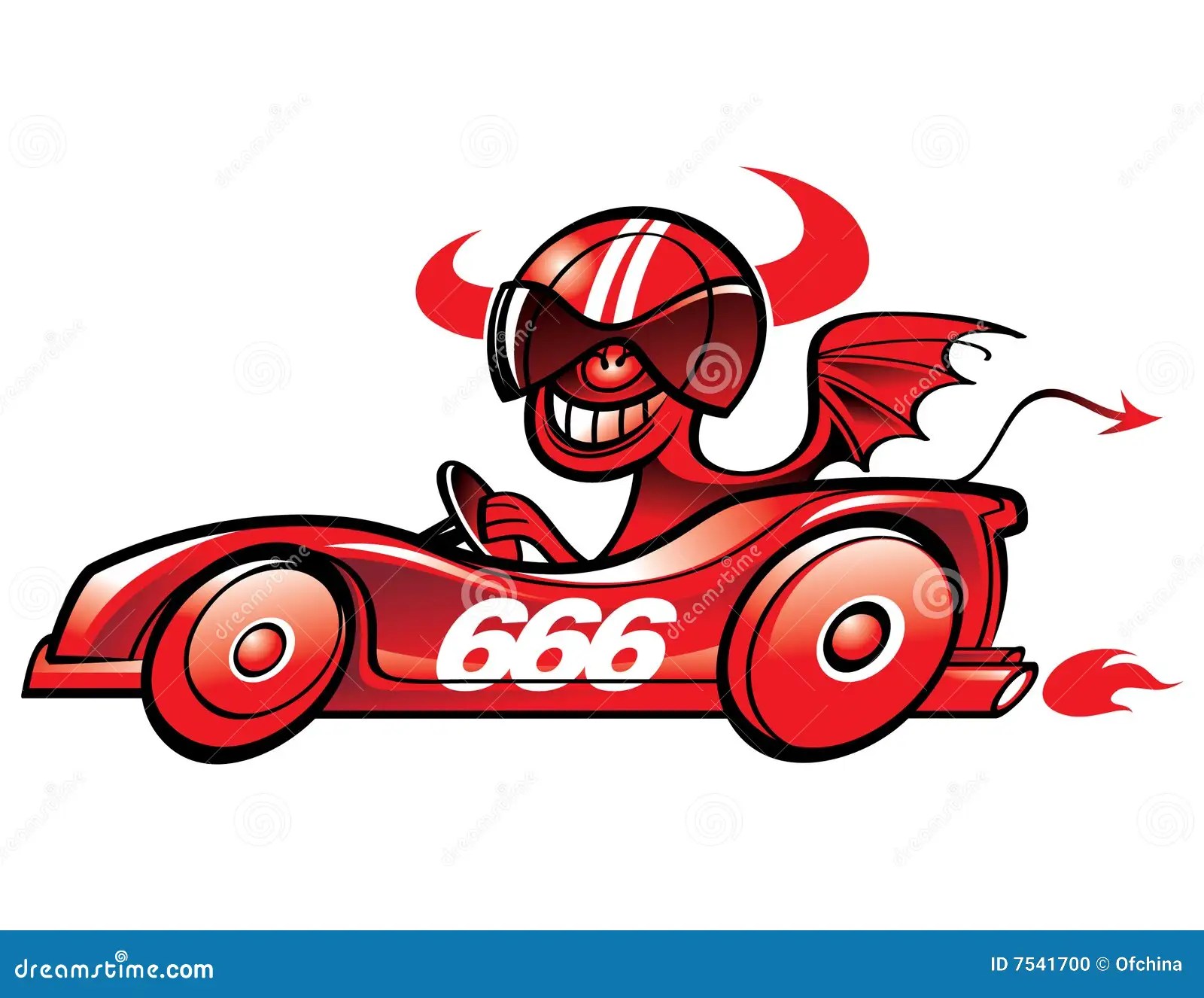 Devil s Car stock vector. Illustration of clip, fate, evil 7541700