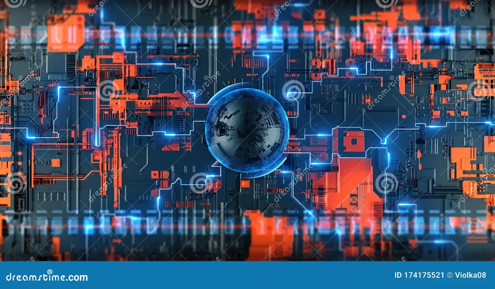 Digital Crypto Nanotechnology, Neural Network, Futuristic