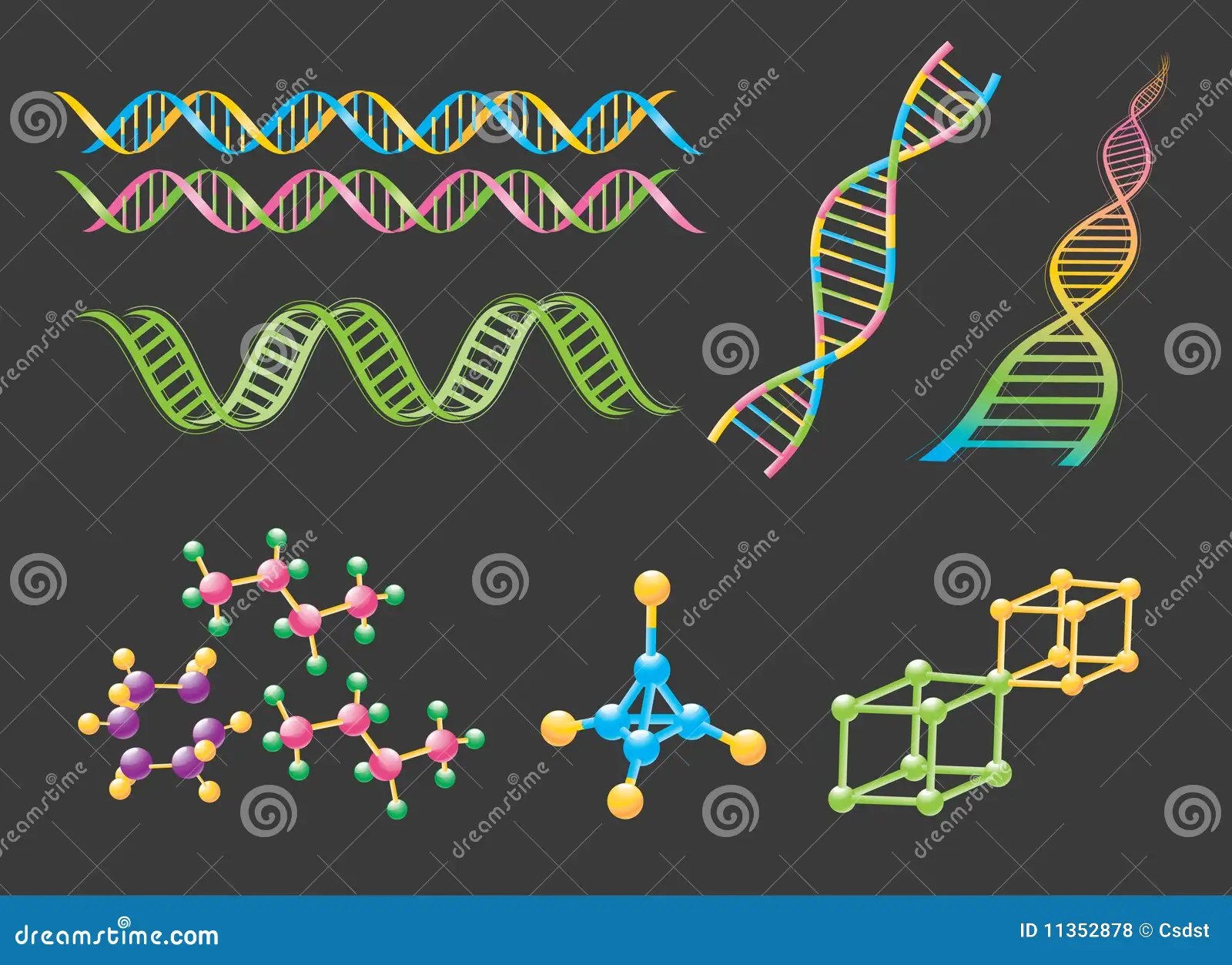 DNA elements stock vector. Illustration of backdrop, pattern 11352878