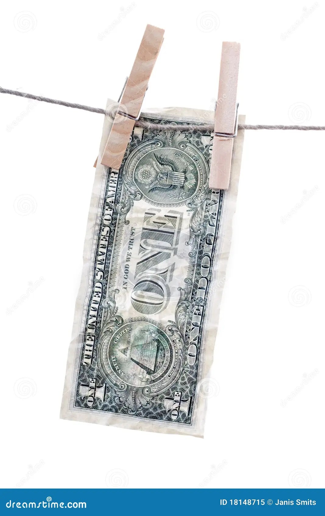 Dollar on string. stock image. Image of wealth, currency 18148715