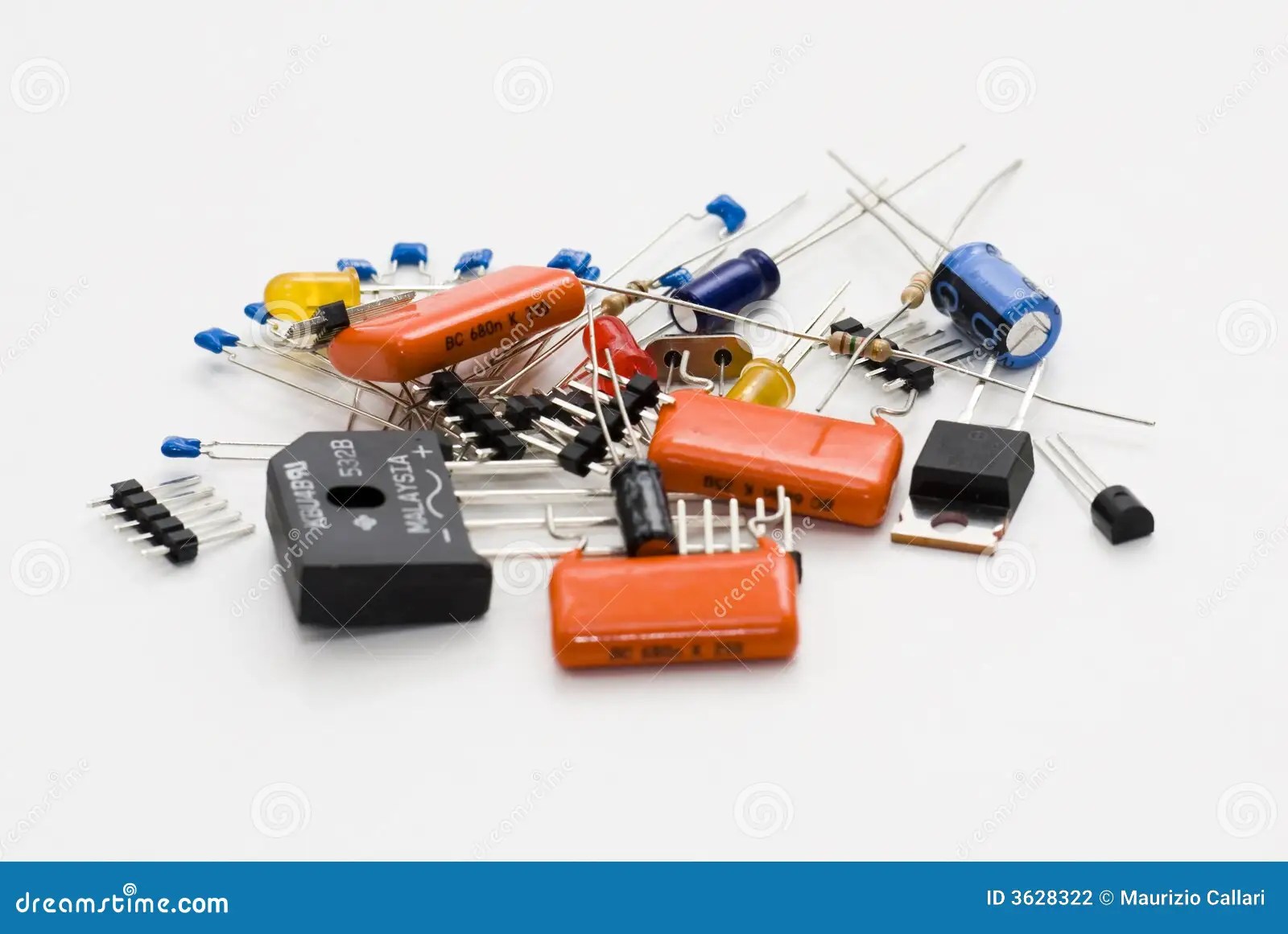 Electronic components stock photo. Image of circuits, elements 3628322