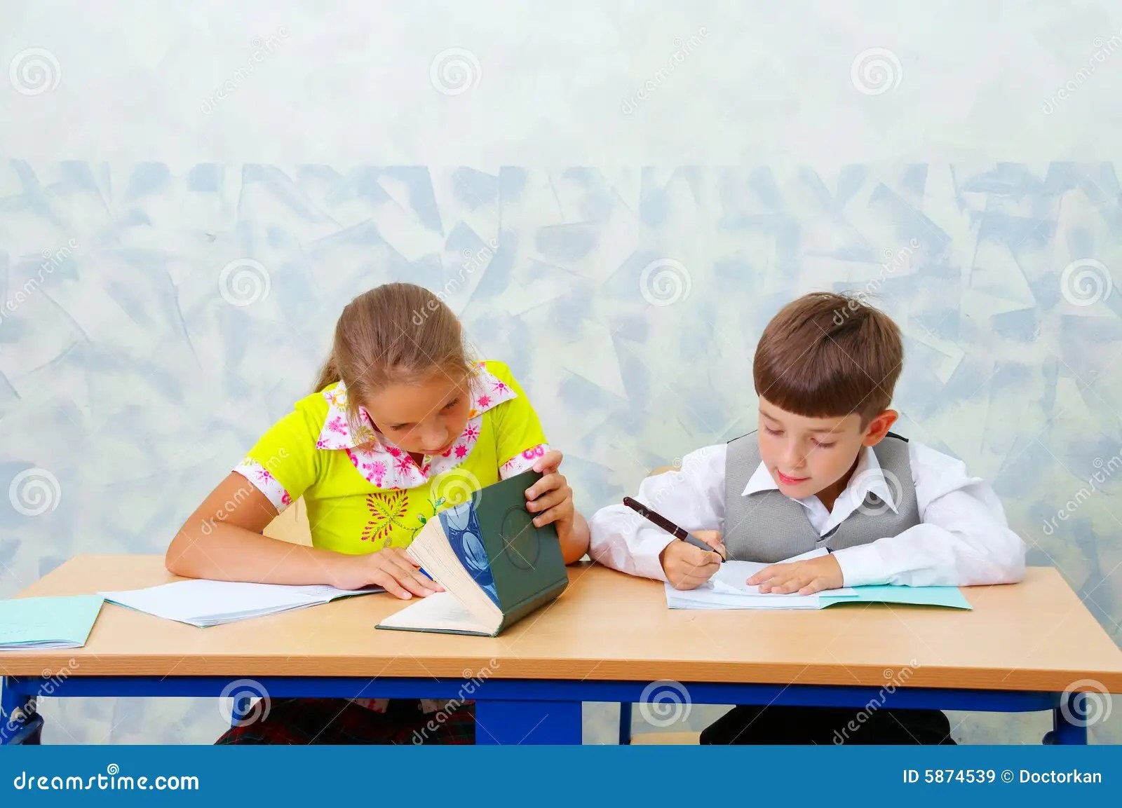 Elementary School. Testing... Stock Image Image of lecture, classroom
