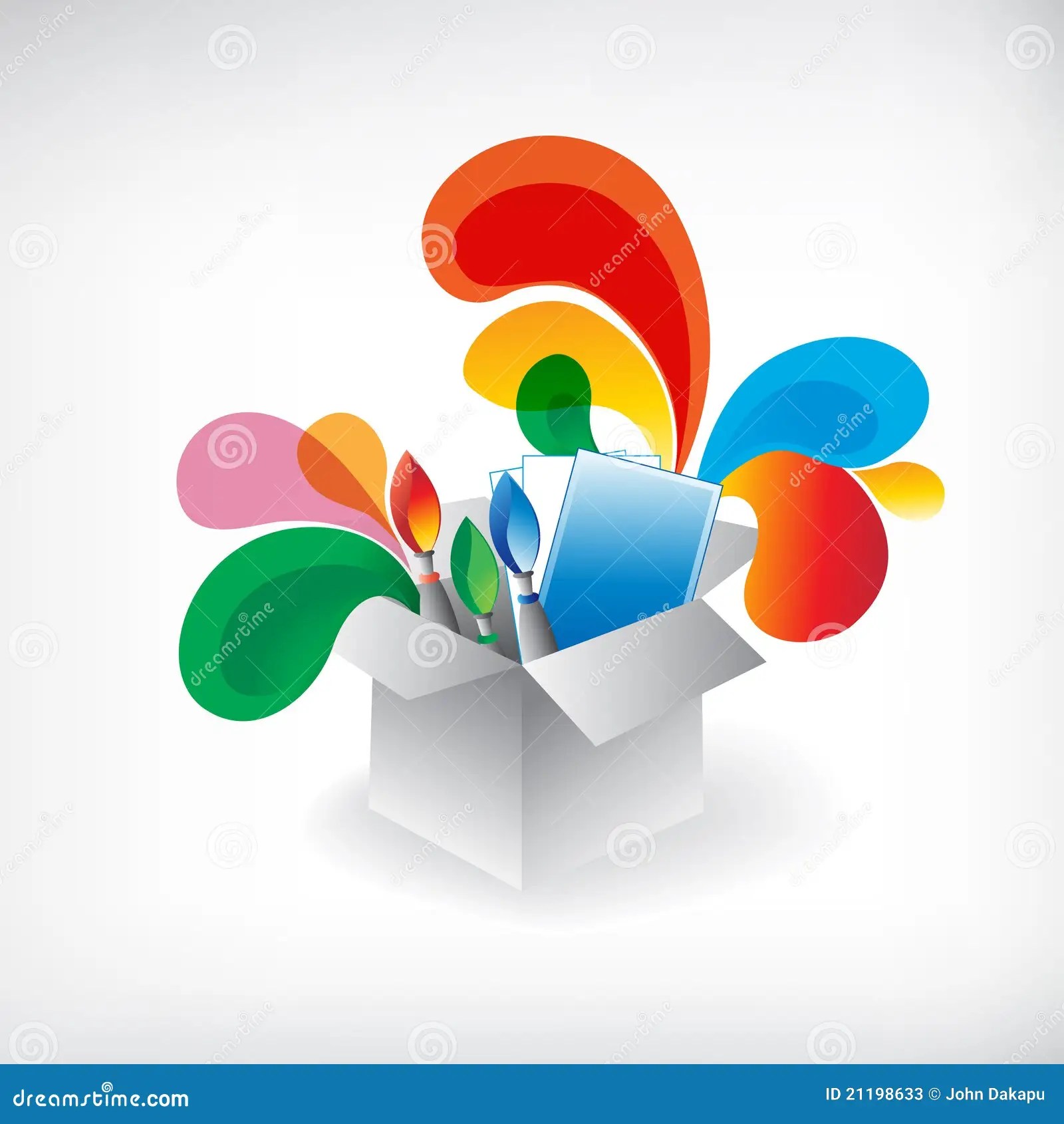 Exploding Gift Box Cartoon Vector 17080723