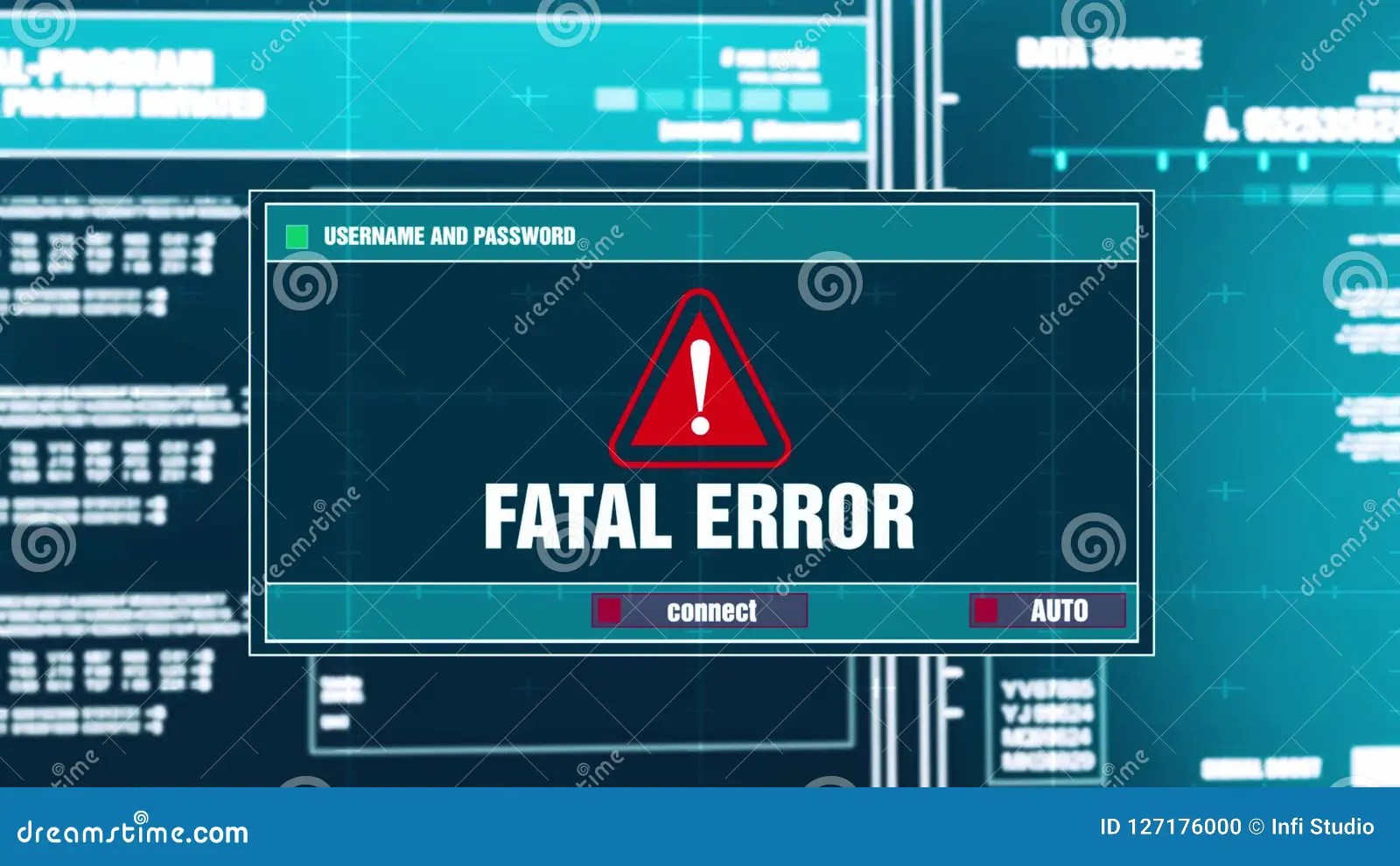 38. Fatal Error Warning Notification on Digital Security Alert on