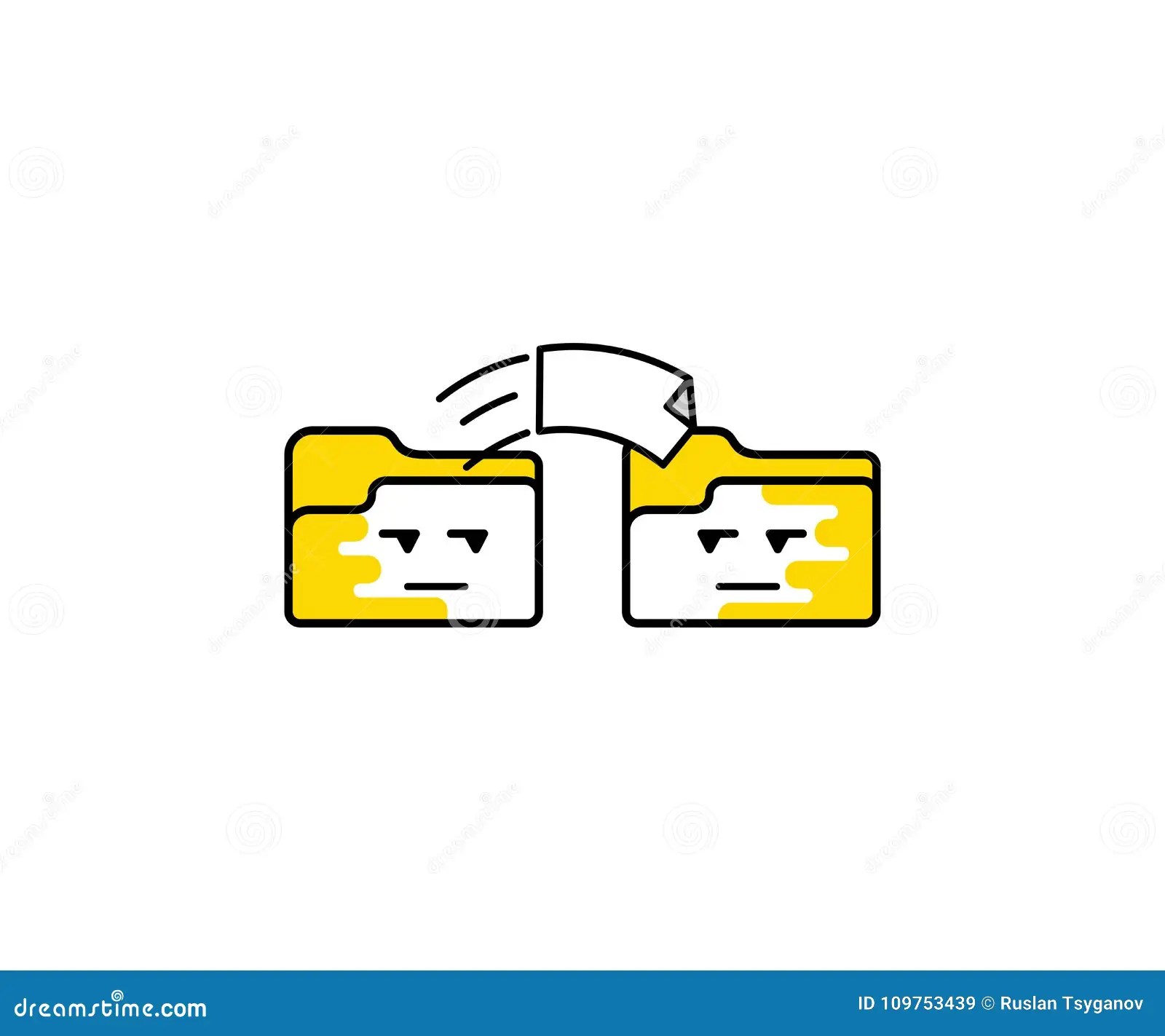 File Transfer from One Folder To Another Image. Two Folders Transferred