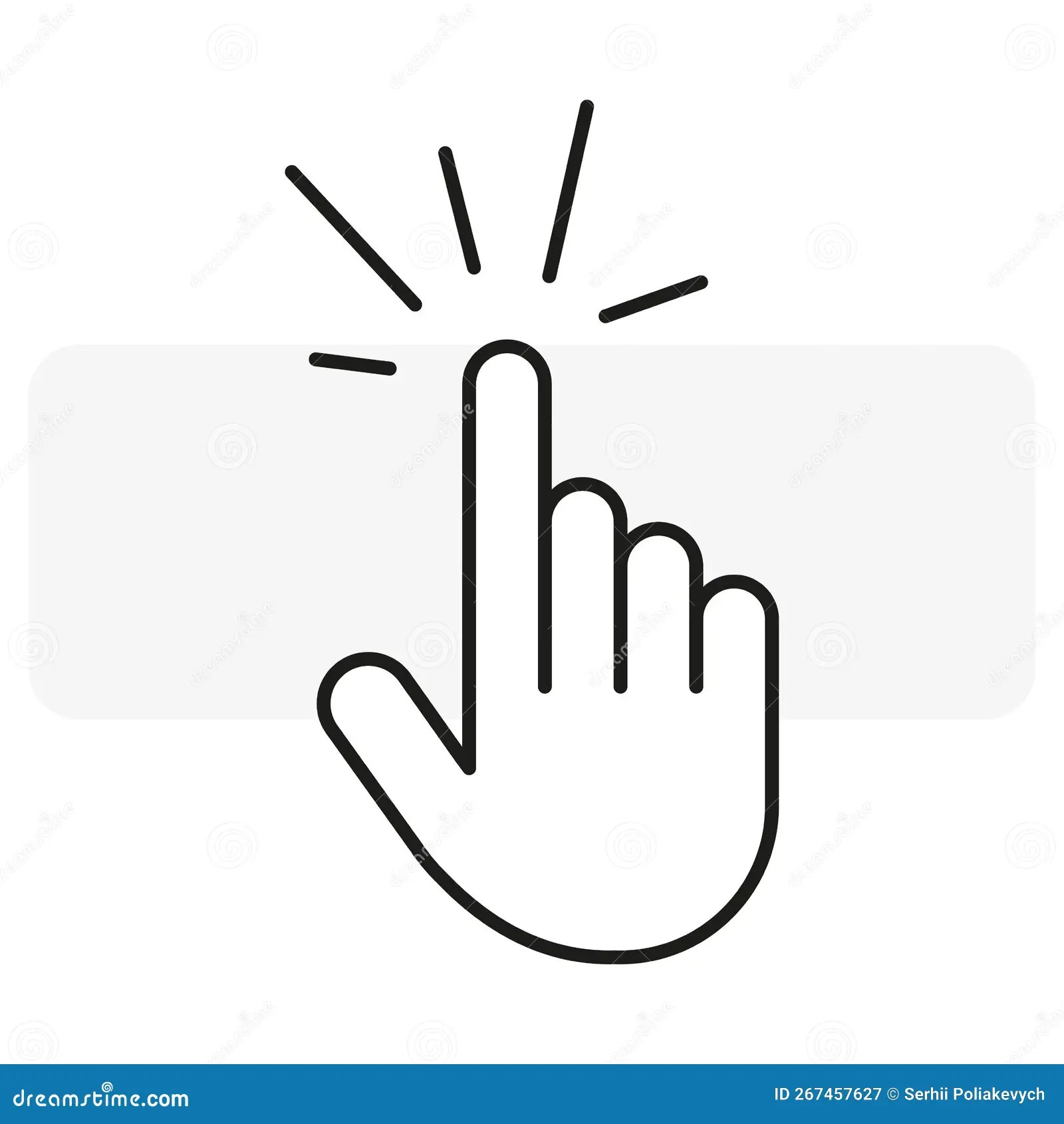 Finger Pointer. Arrow Pointer, Mouse Cursor. Vector Illustration Stock
