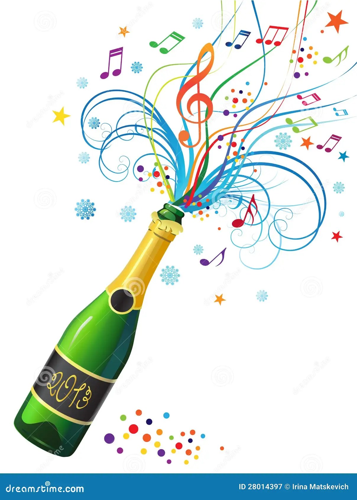 Flasche Champagner vektor abbildung. Illustration von folie 28014397