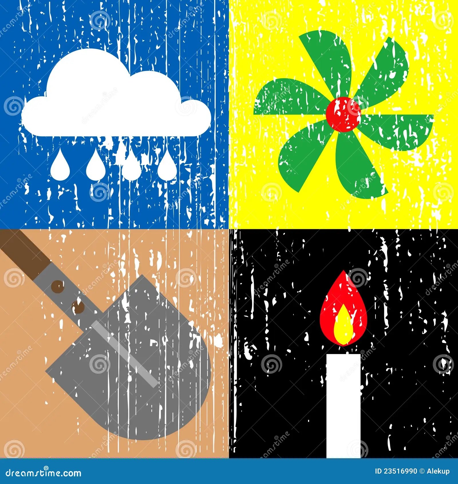 Four Classical Elements Stock Photo Image 23516990