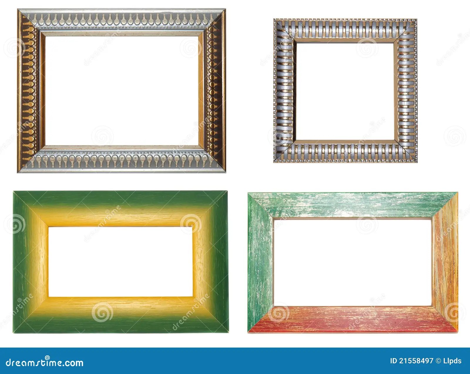 Four frames stock image. Image of silver, design, blank 21558497