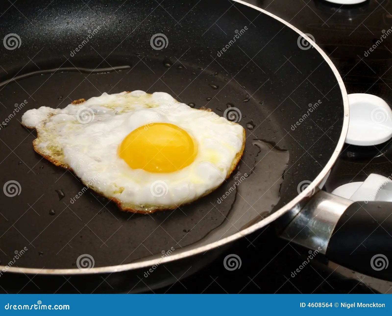 Frying an egg stock photo. Image of yolk, cooking, yellow 4608564