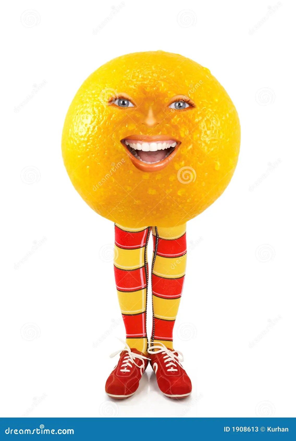 Funny Orange stock image. Image of health, lemon, eyes 1908613