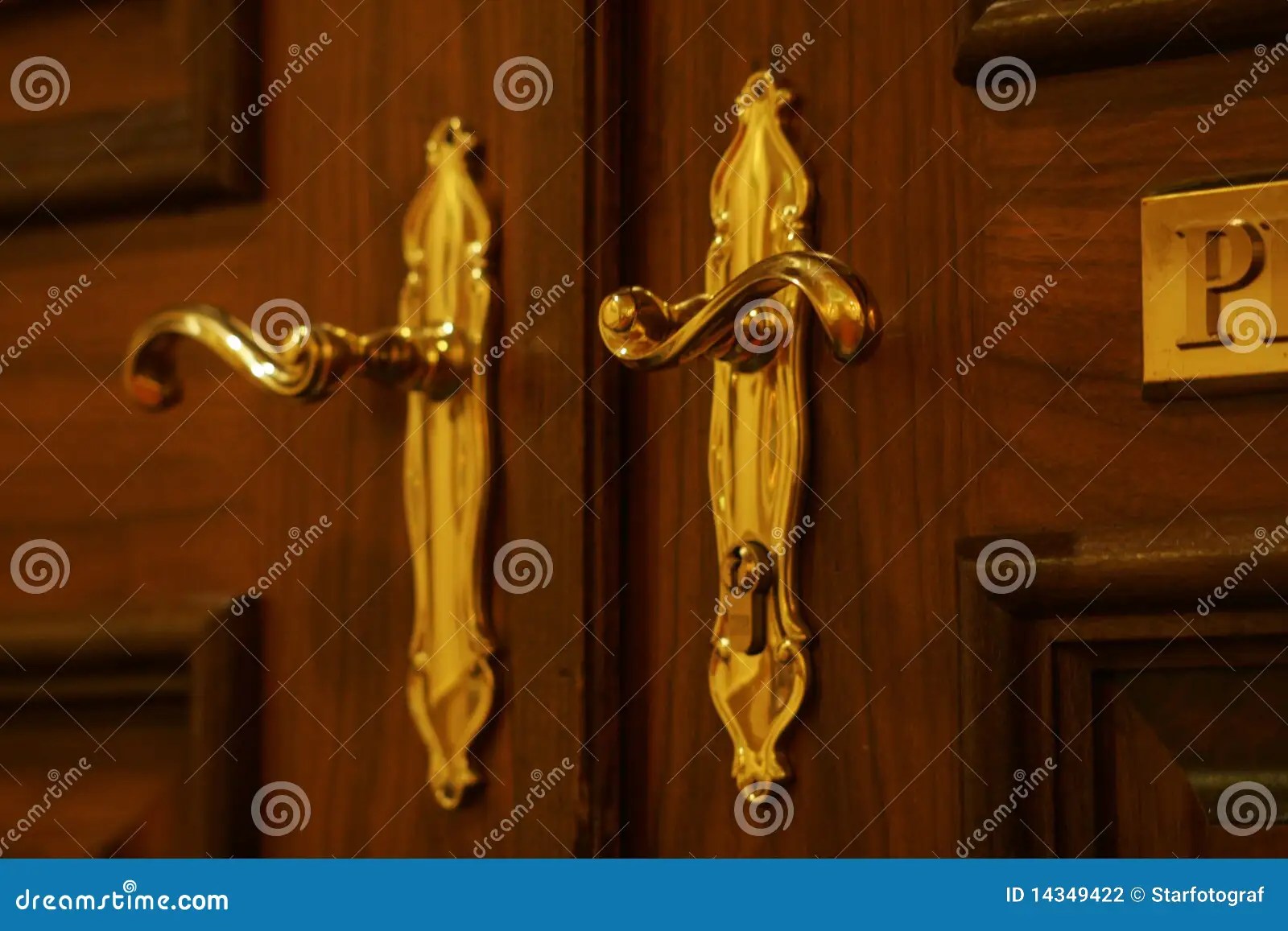 Golden door knobs stock photo. Image of doorknob, exposure 14349422