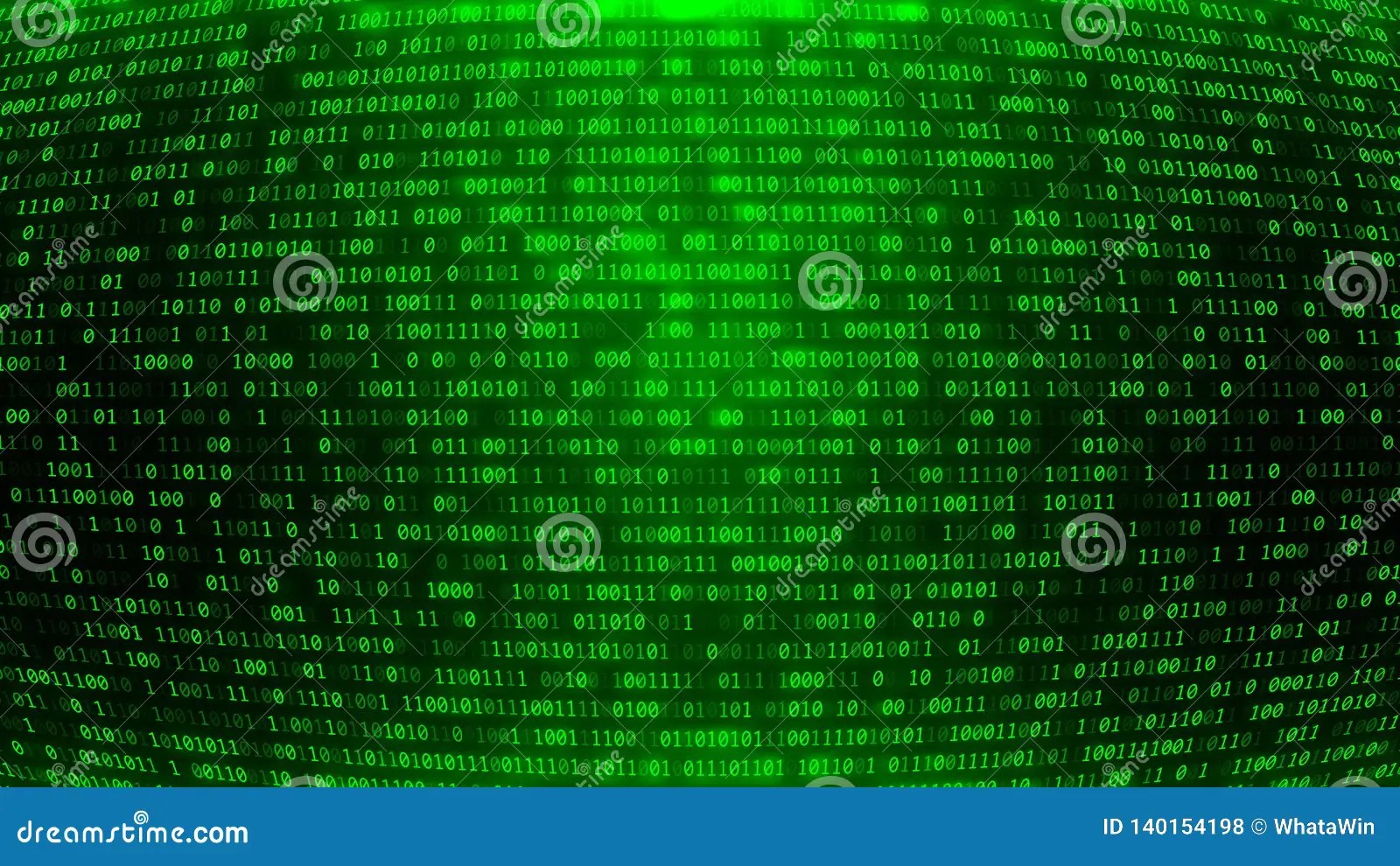 Green Binary Code BG. Coding or Hacking Concept. Stock Vector