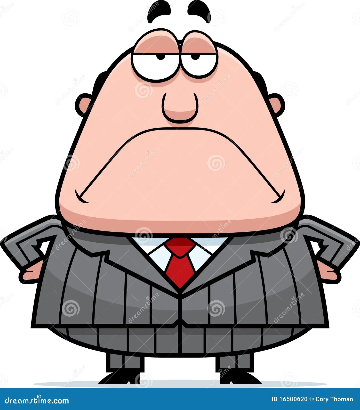 Grumpy Boss stock vector. Image of cartoon, business 16500620