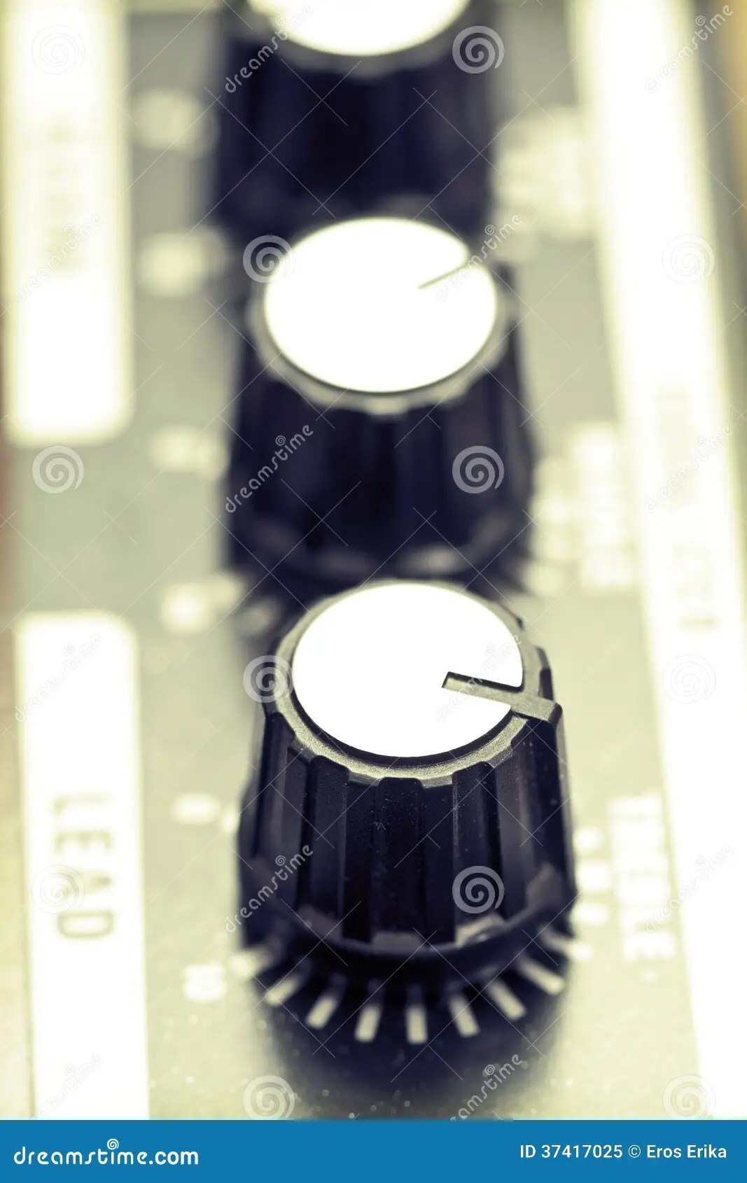 Guitar amplifier knobs stock image. Image of analog, amplifier 37417025