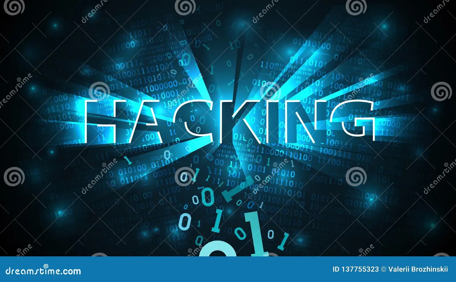 Hacking Background, Abstract Hacking System. Hacker Attack, Broken