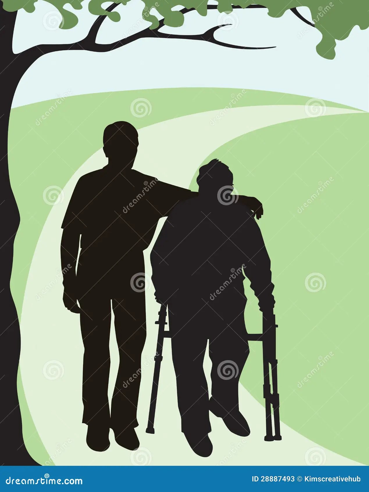 Helping Elderly stock vector. Image of senior, consoling 28887493