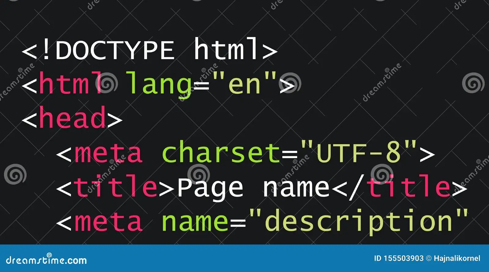 Html code in closeup view stock image. Image of coding 155503903