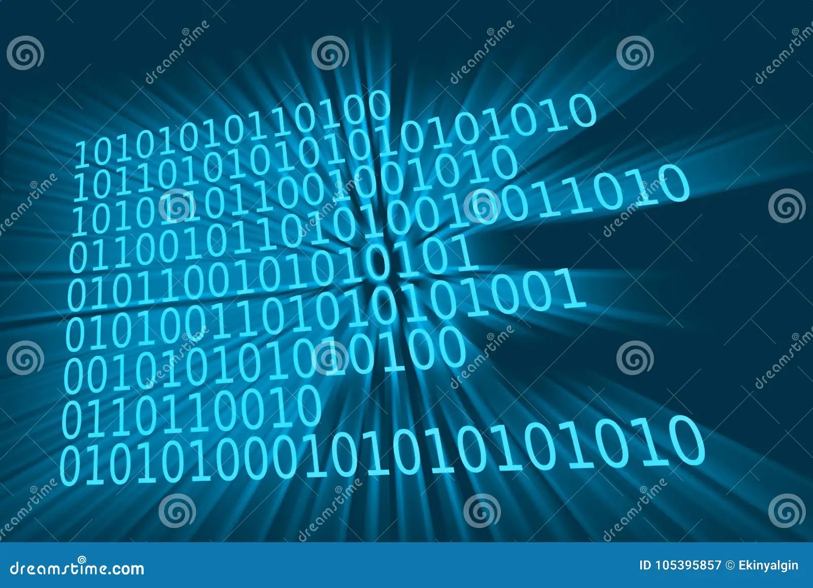 One and Zero Binary Codes in Computer Language Stock Illustration