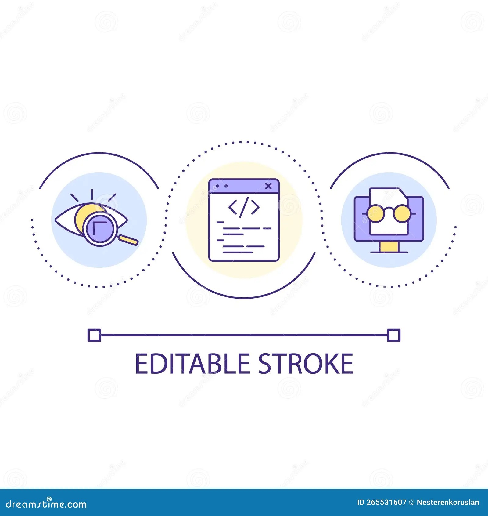 Improve Code Readability Loop Concept Icon Stock Vector Illustration