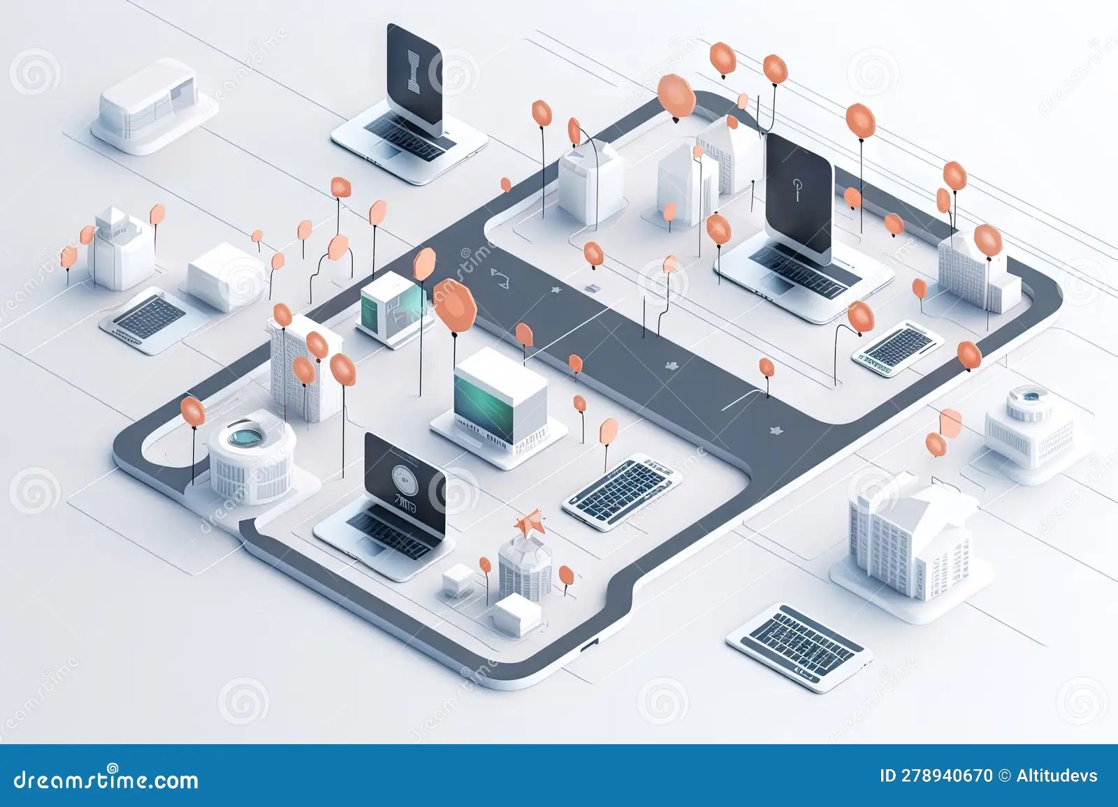 Iot Sensor Network, with Multiple Devices Collecting and Sharing Data