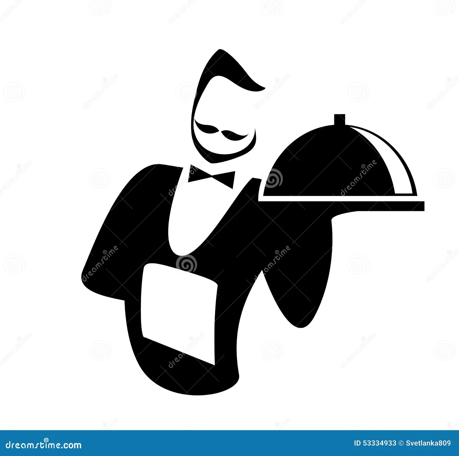 Kellner vektor abbildung. Illustration von schwarzes 53334933