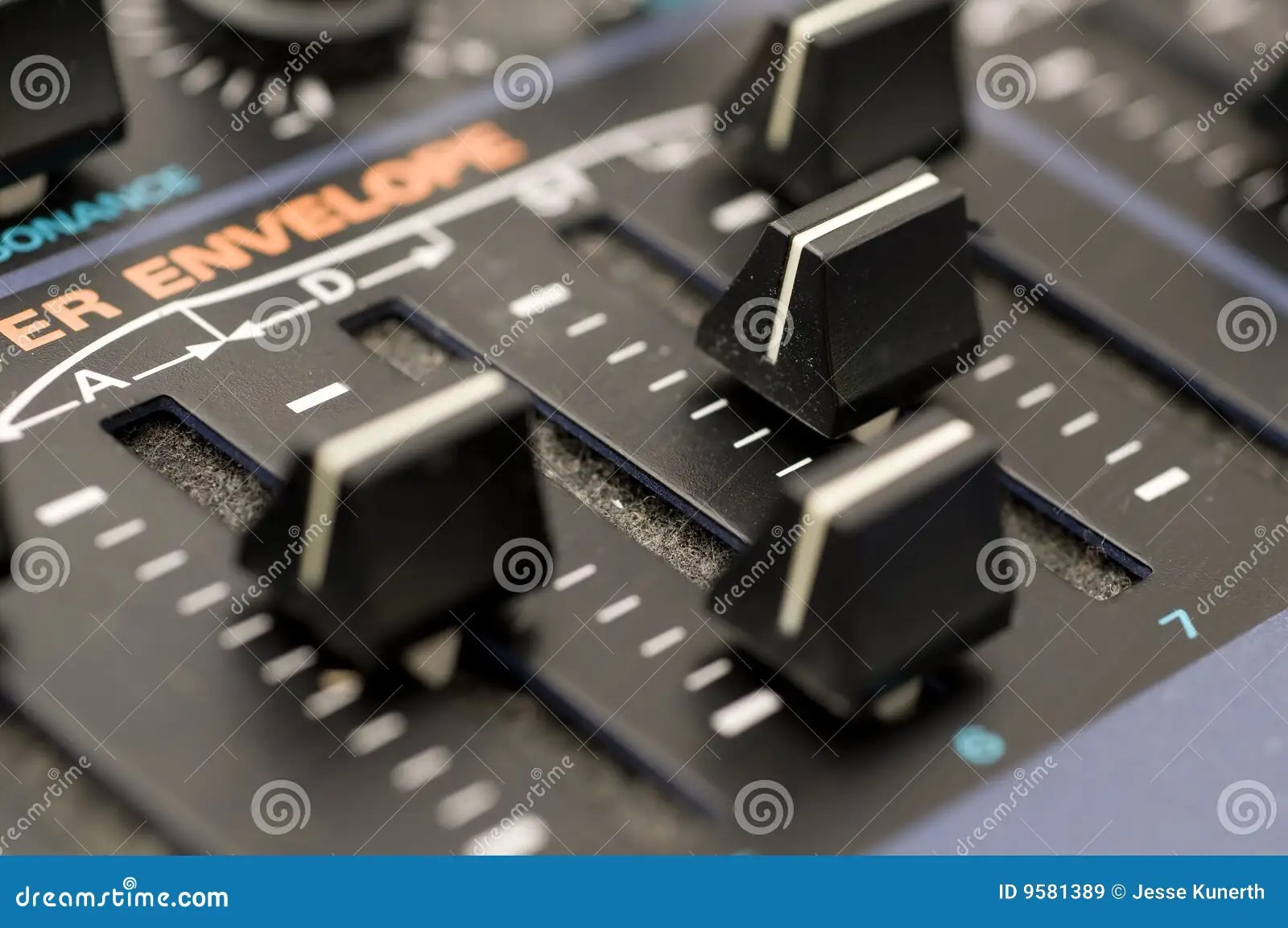 Knobs on Synthesizer stock image. Image of macro, synthesizer 9581389