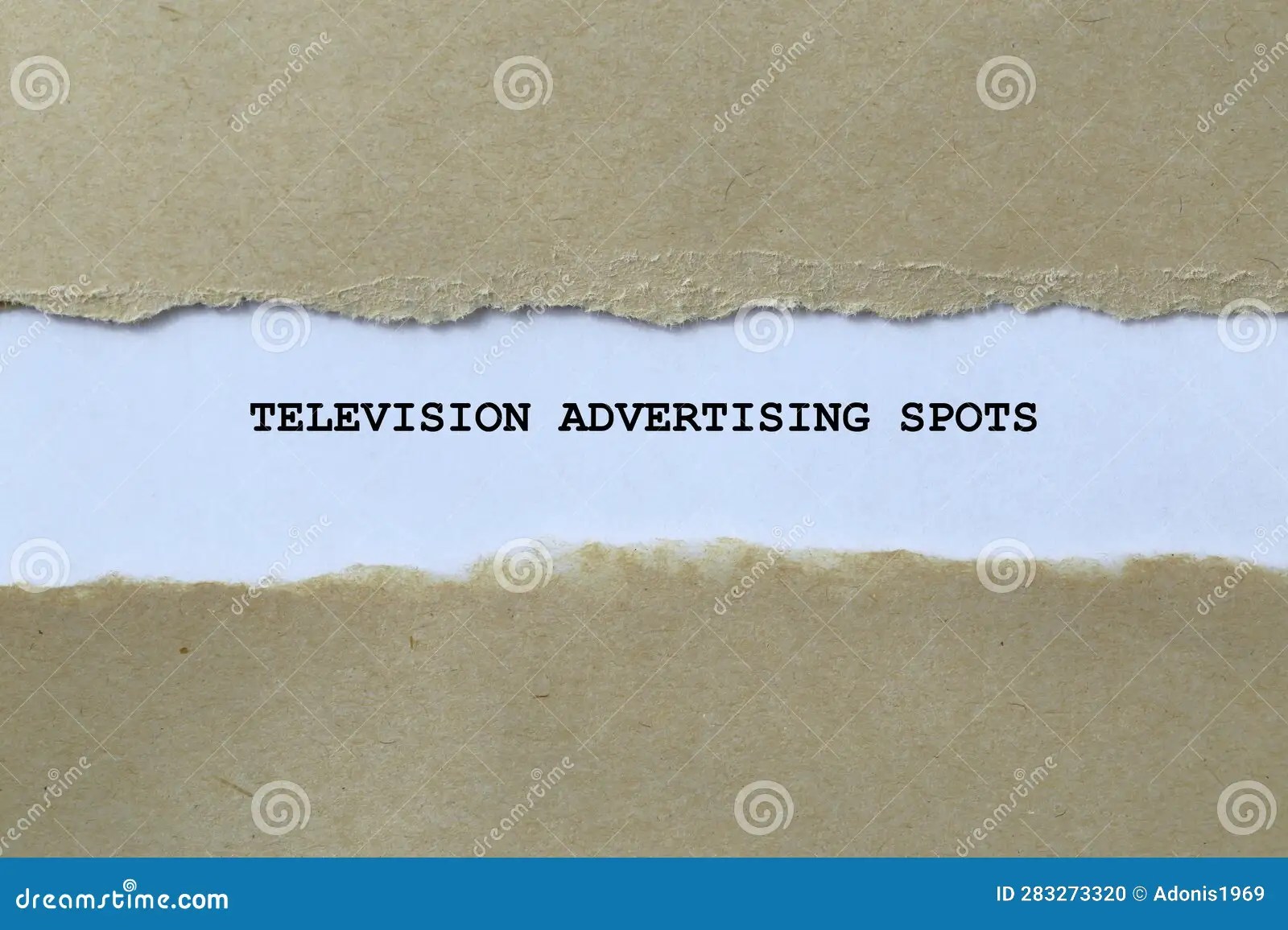 Television Advertising Spots on White Paper Stock Photo Image of