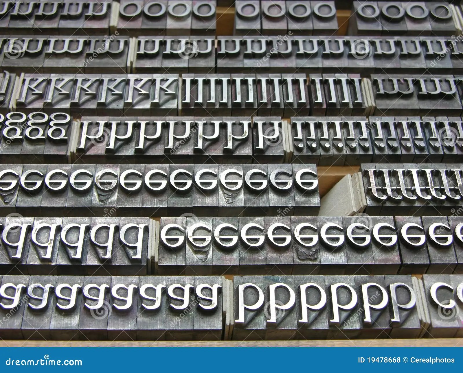 Lead types stock photo. Image of typesetting, typeface 19478668