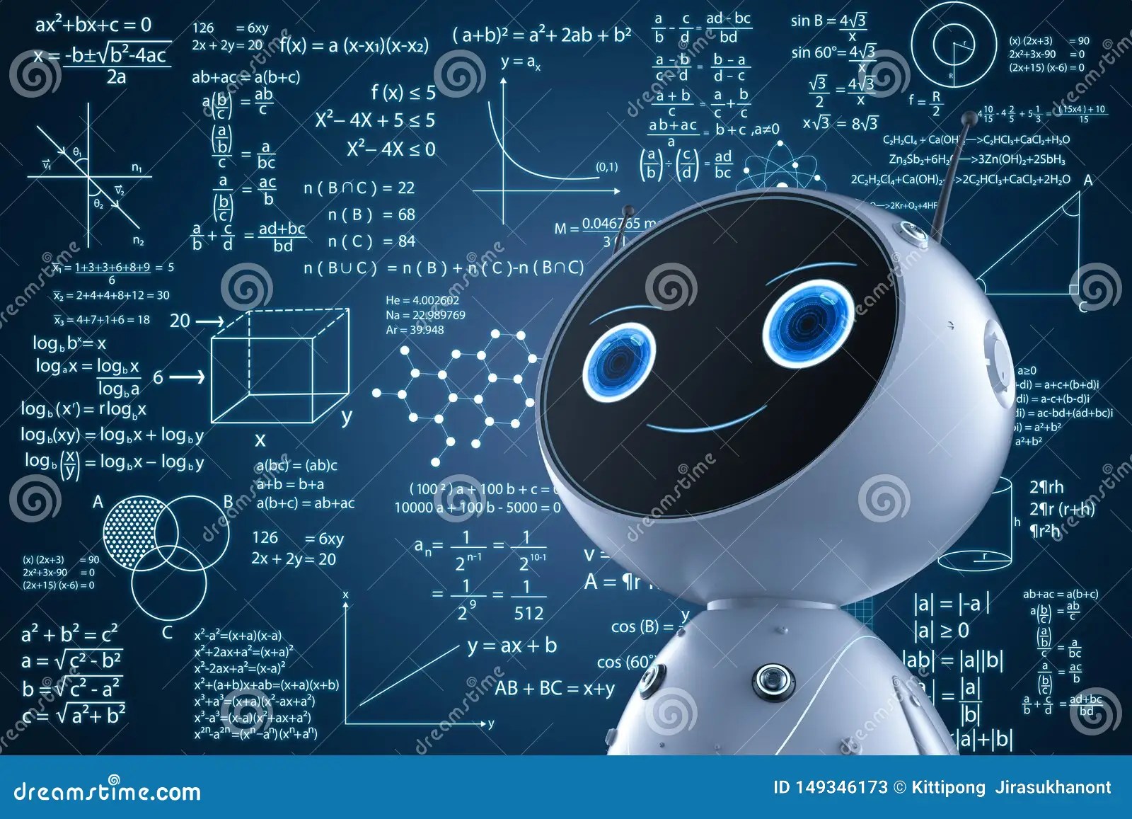 Machine learning concept stock illustration. Illustration of problems