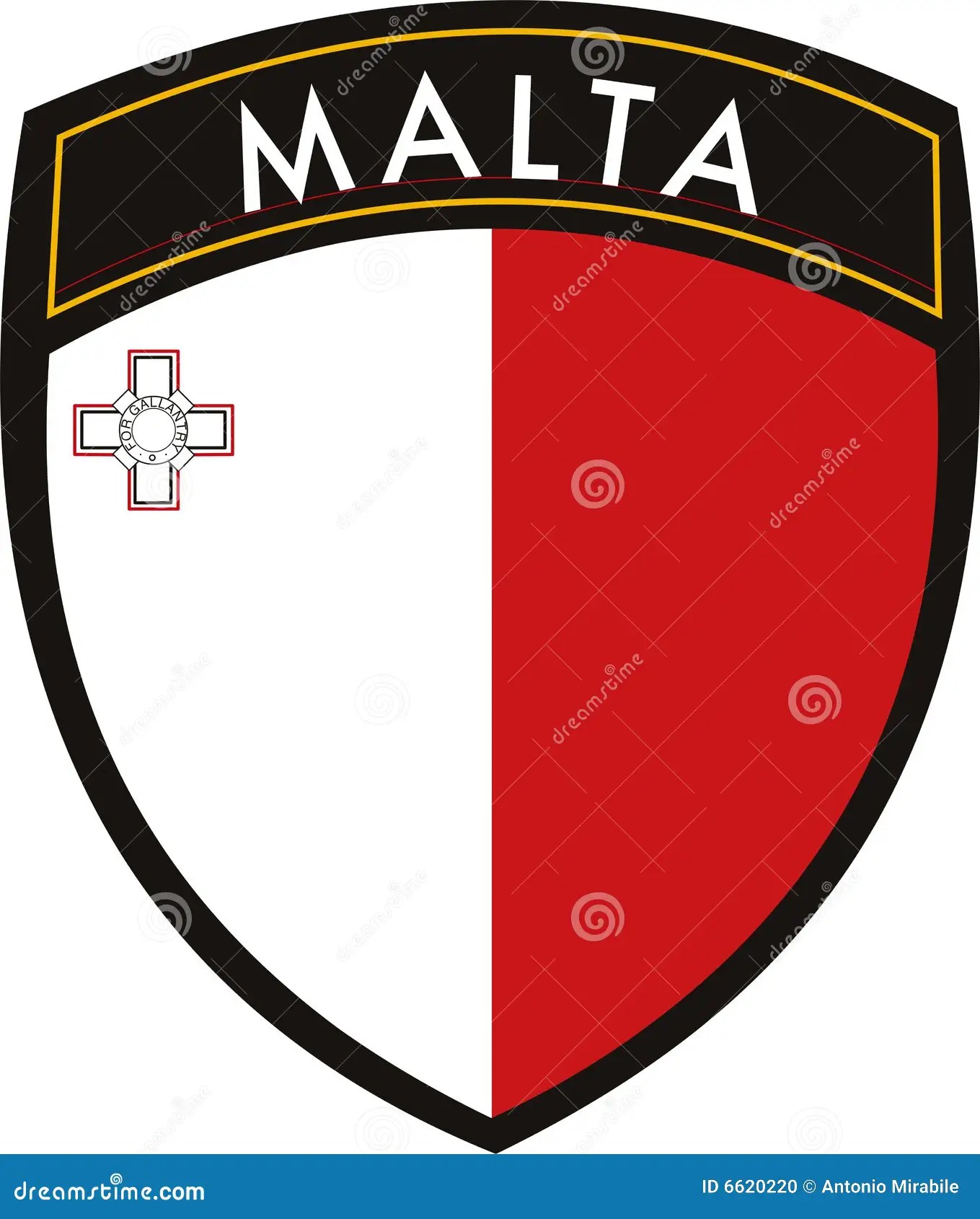 Malta vector patch flag stock vector. Illustration of crest 6620220