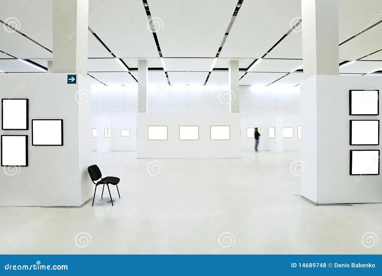 Many empty frames hall stock photo. Image of construction 14689748