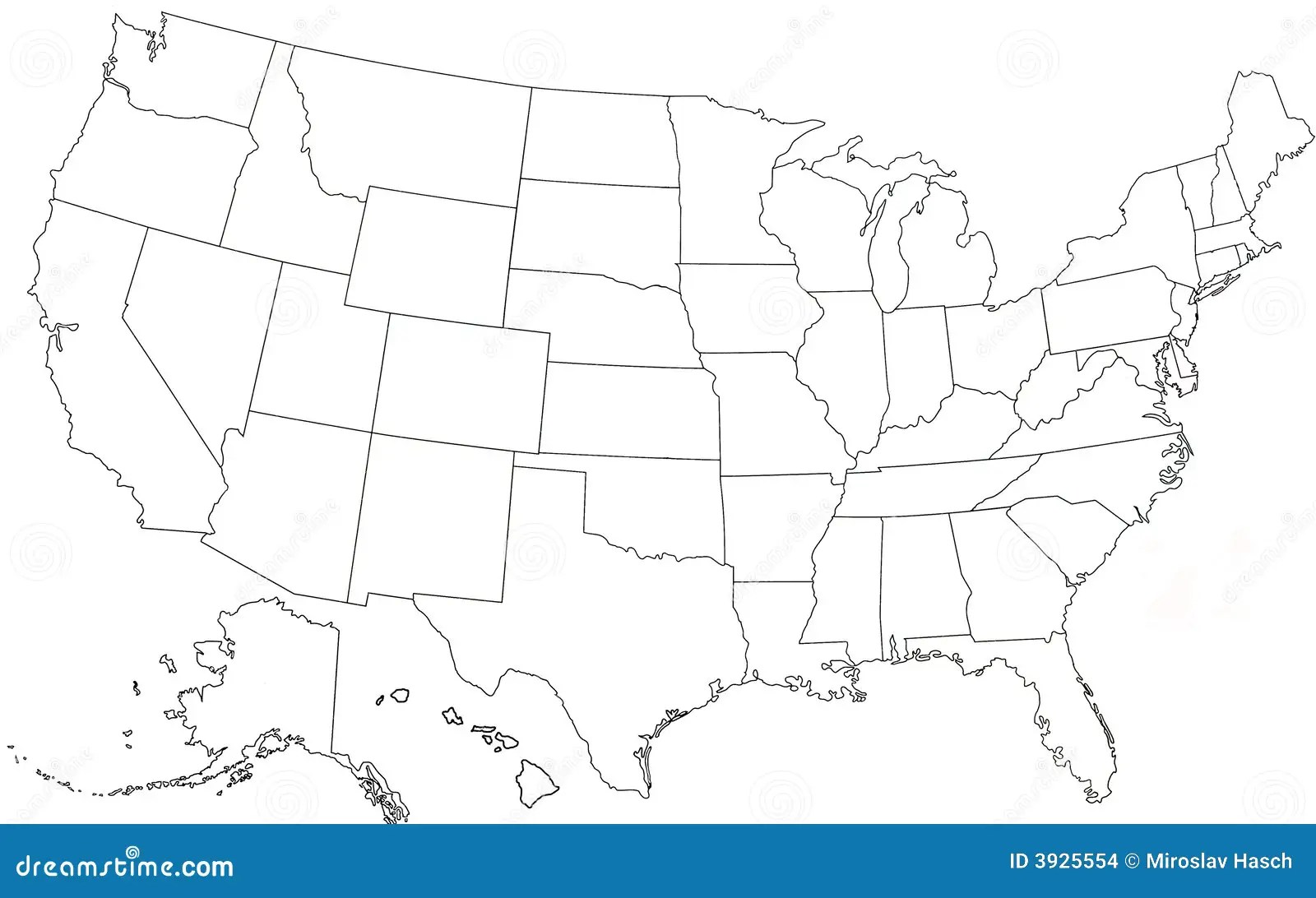 Mapa dos EUA ilustração stock. Ilustração de carolina 3925554
