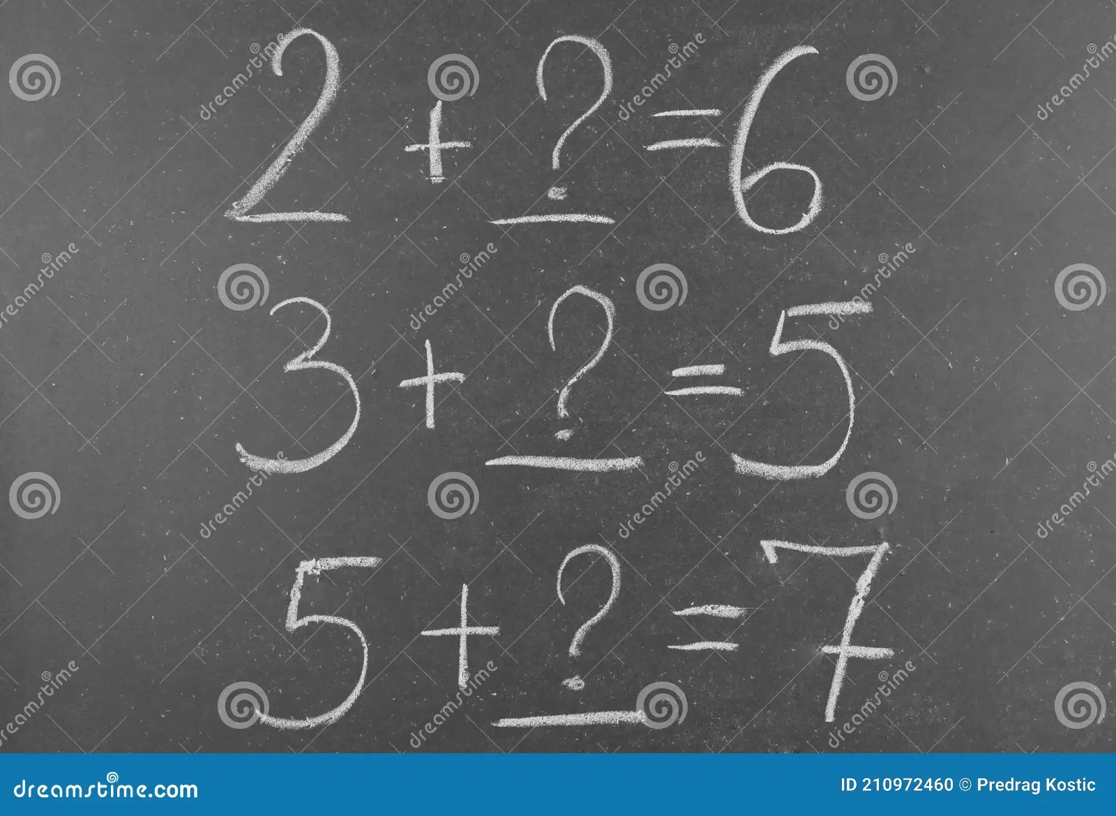 Example Of An Easy Math Problem. Stock Image 210972415
