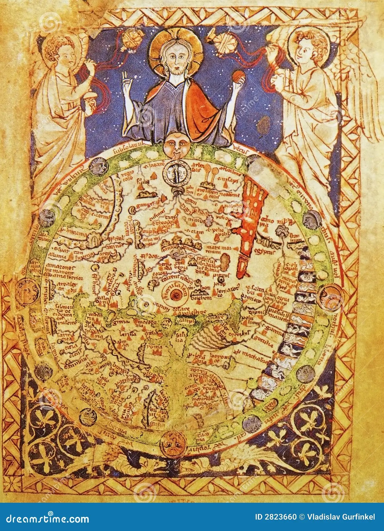 Medieval Map Of Jerusalem Stock Photo Image 2823660