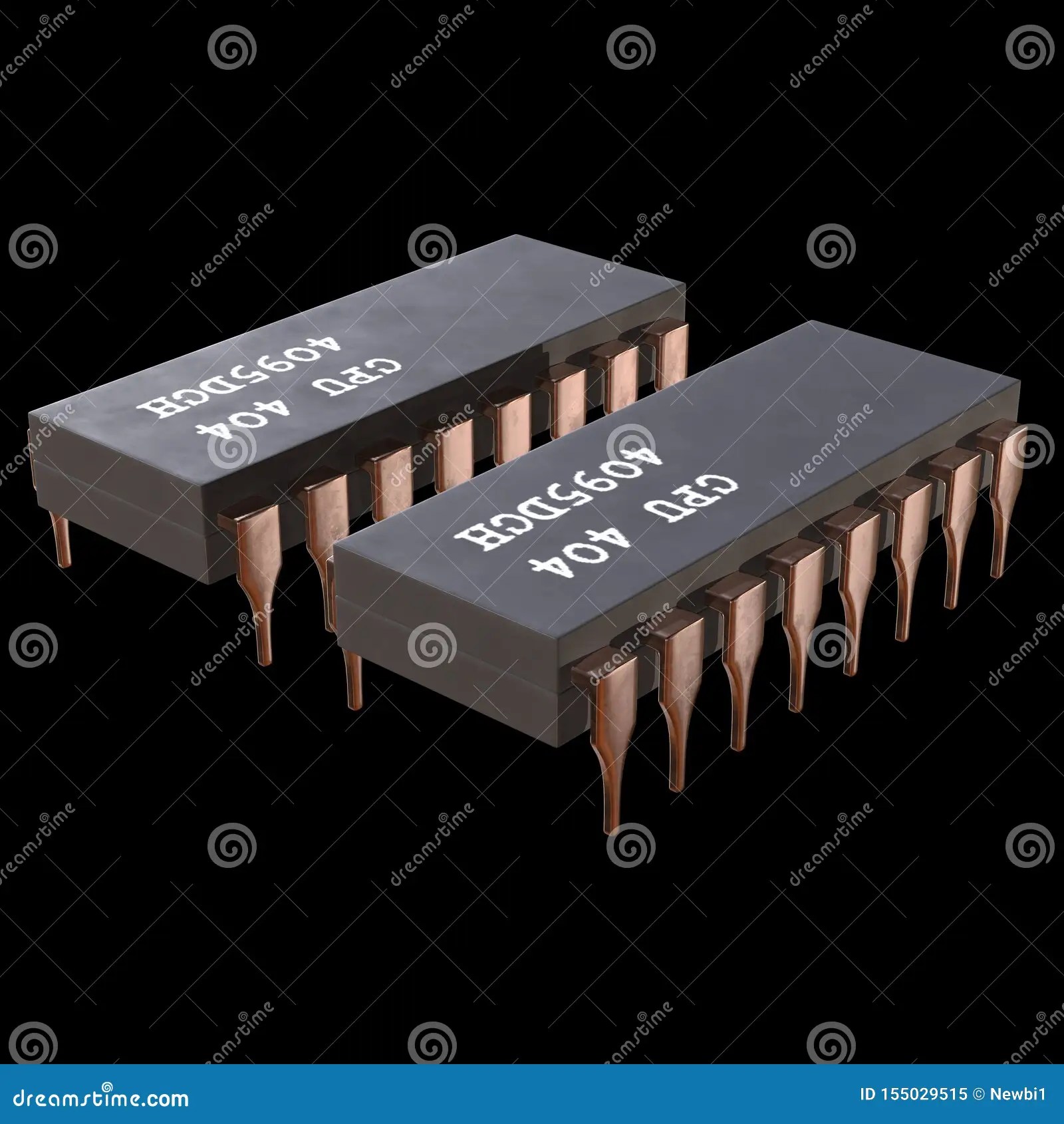 Microchip Quantum Processor Stock Illustration Illustration of model
