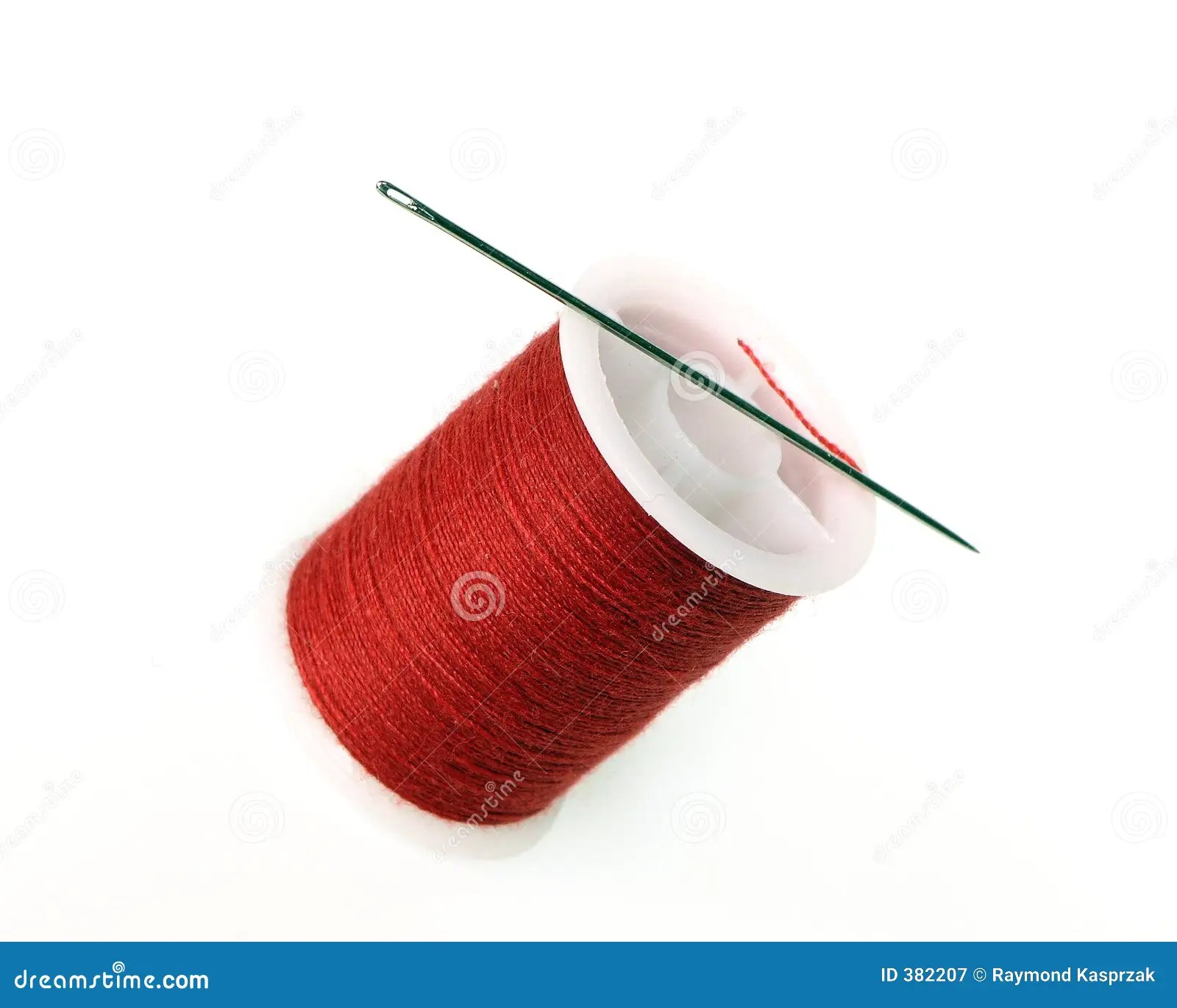 Needle and Thread stock image. Image of polyester, isolated 382207