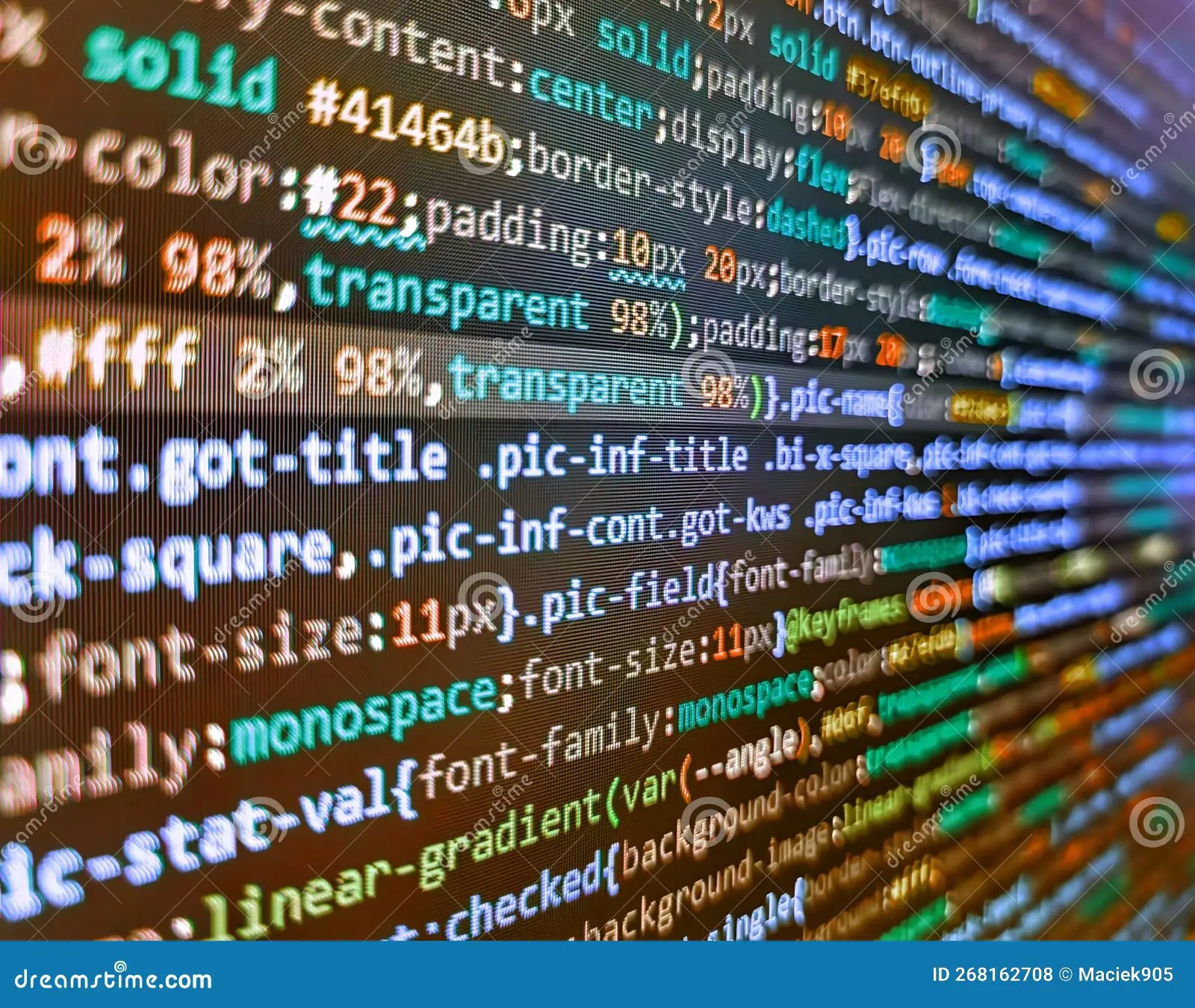 Notebook Closeup Photo. Javascript Code. Developer Working on Program Codes in Office