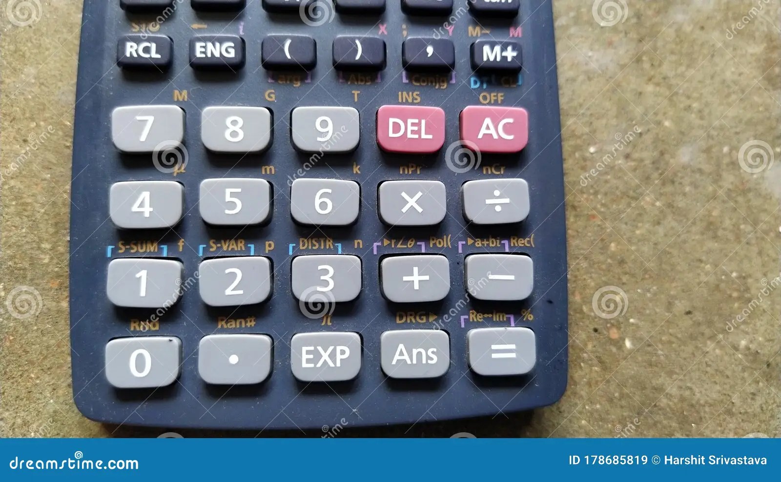 Numeric Calculator with Multiple Modes and Buttons. Stock Image Image