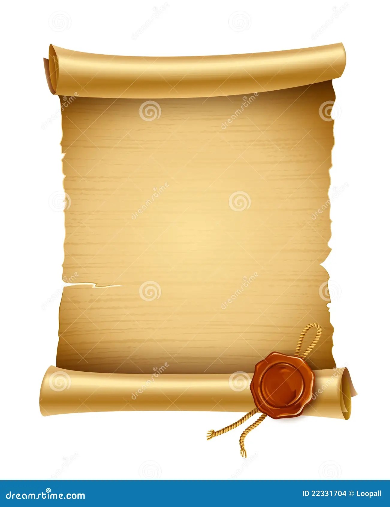 Old Paper Script With Stamp Stock Images Image 22331704