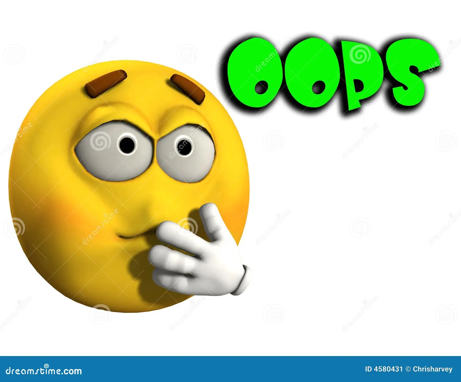 Oops illustration stock. Illustration du gaffe, texte - 4580431