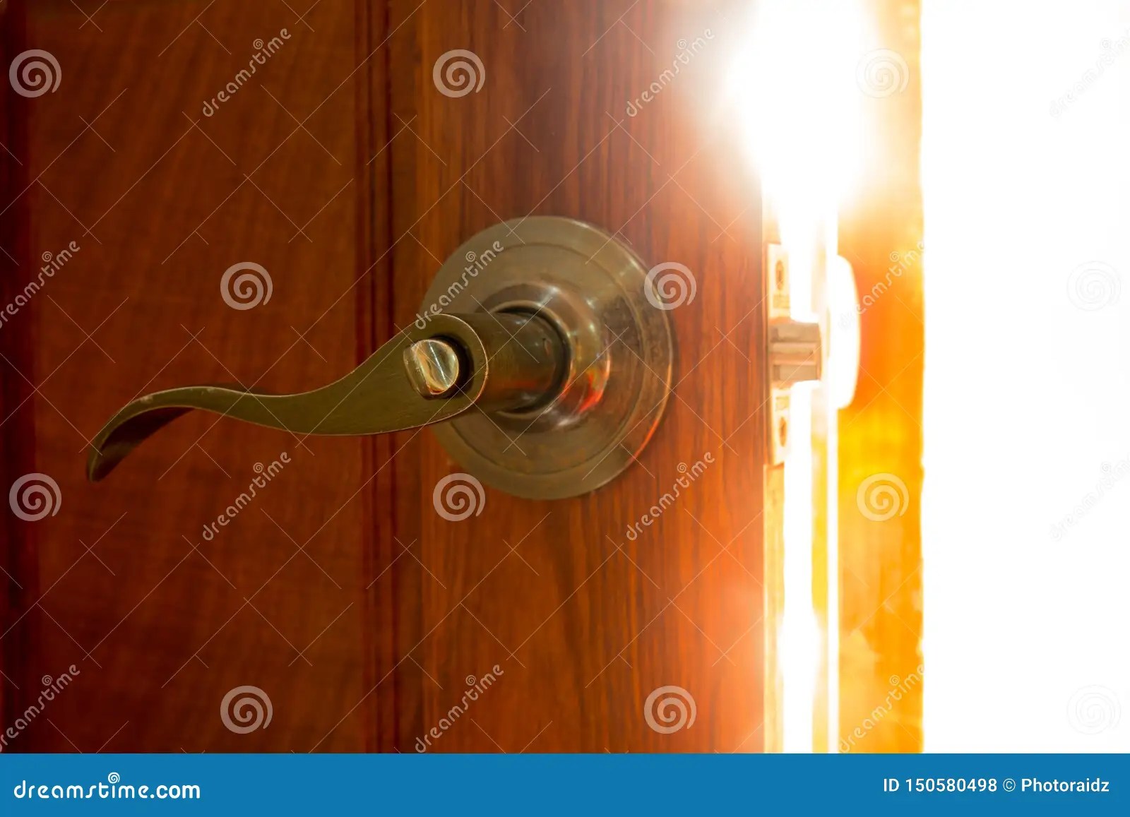 Open door knobs light stock photo. Image of wall, room 150580498