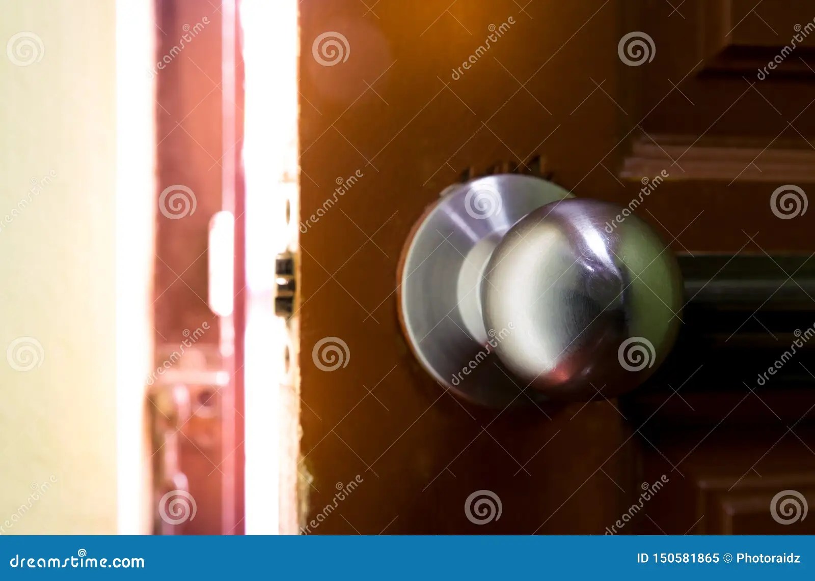 Open door knobs light stock image. Image of gold, door 150581865