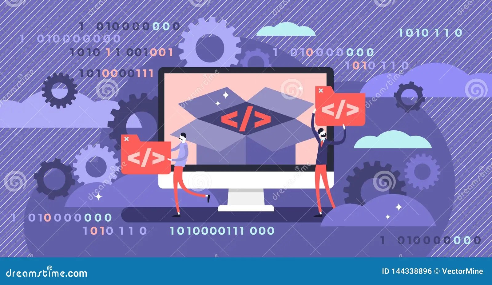 Open Source Vector Illustration. Tiny Programming Language