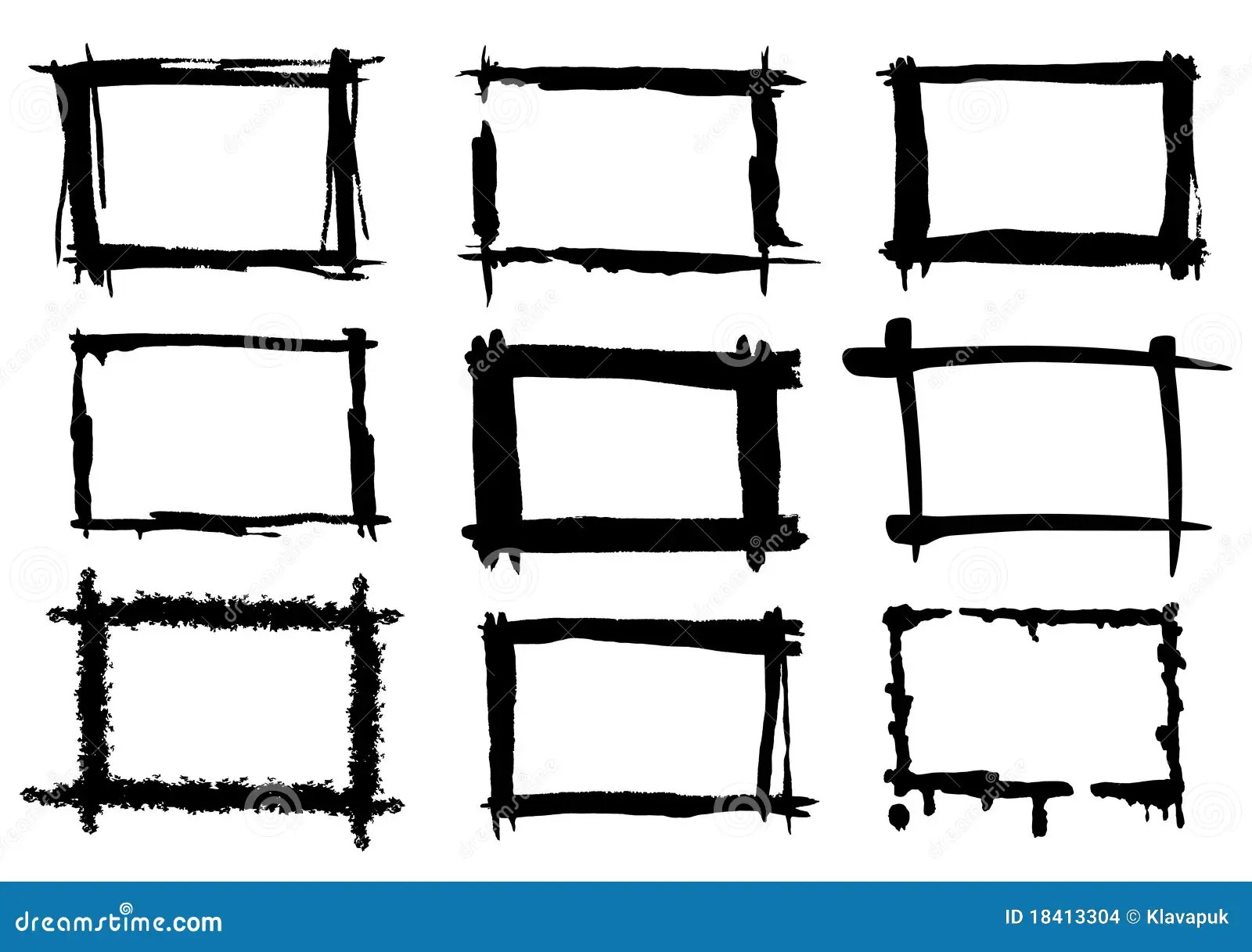 Paint frames stock vector. Illustration of frame, stained 18413304