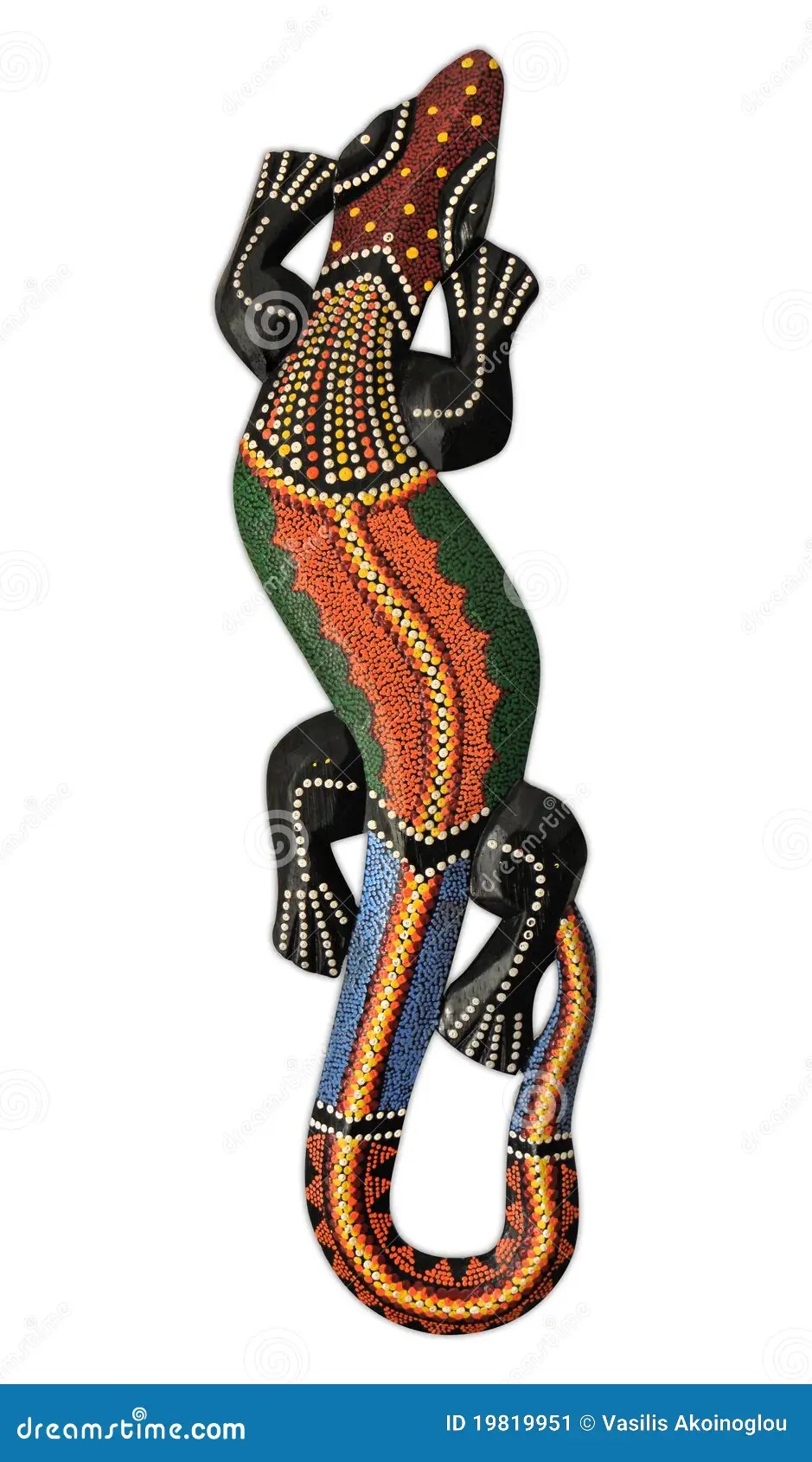 Painted lizard stock image. Image of design, lizard, traditional 19819951
