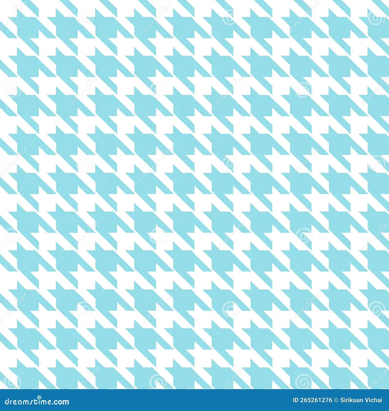 Houndstooth Seamless Patterns, Blue and White Stock Illustration
