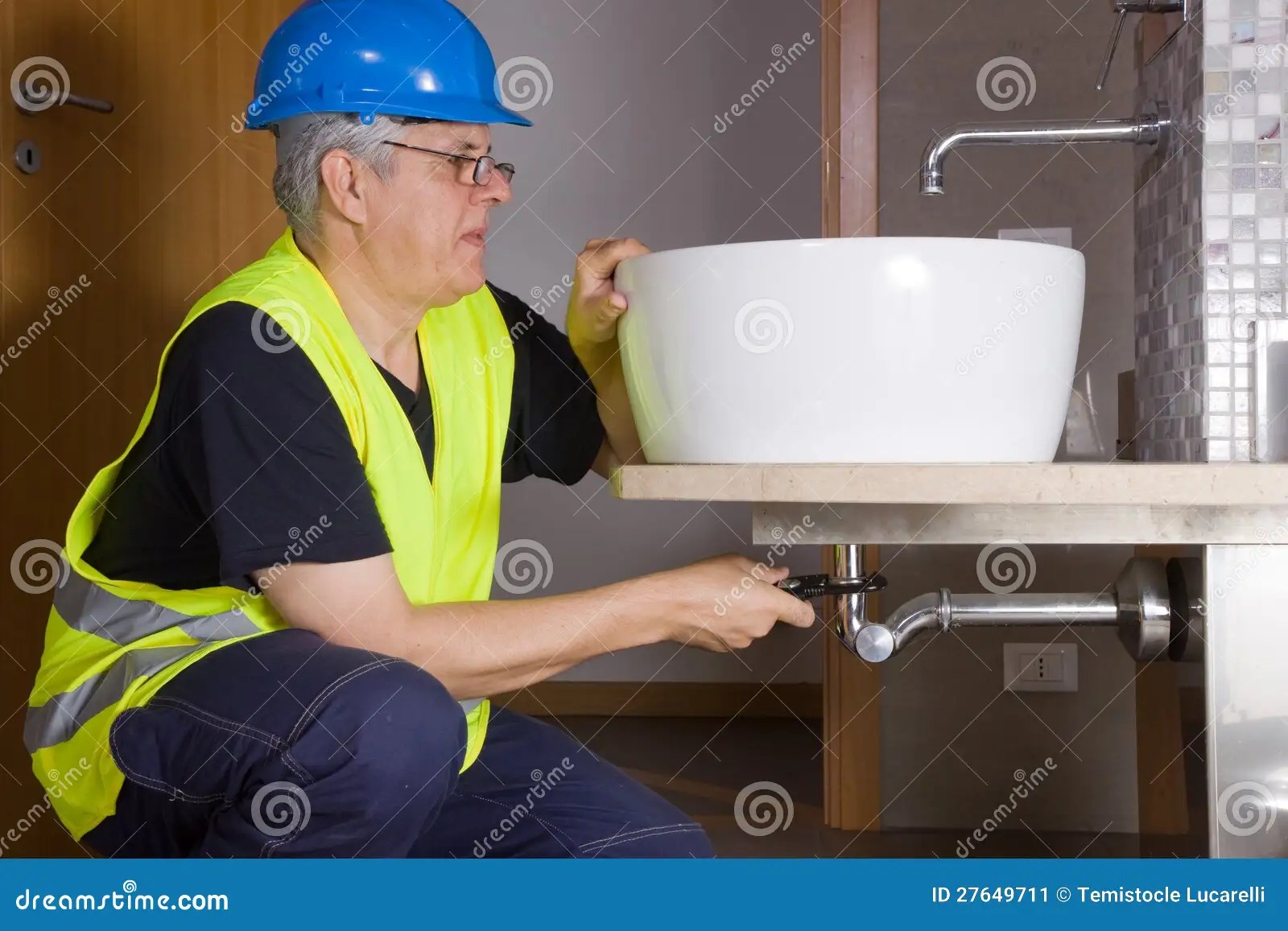 Plumber At Work Stock Image Image 27649711