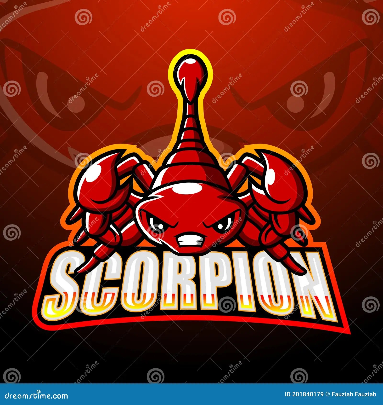 Scorpion Esport Logo Mascot Design Cartoon Vector